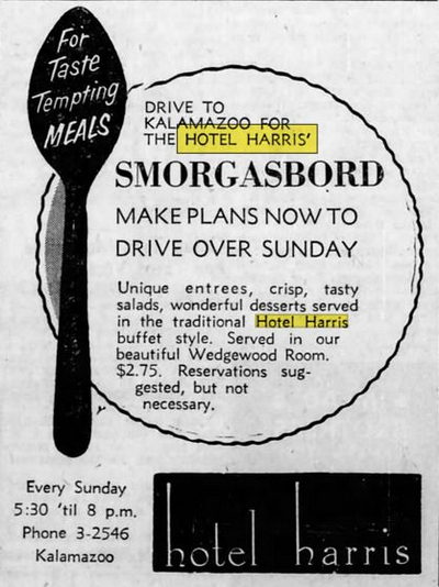 Hotel Harris - Oct 29 1955 Ad